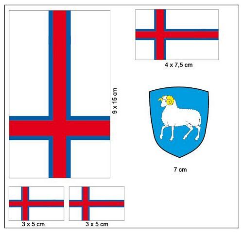 Aufkleber set färöer - aufkleber, inseln