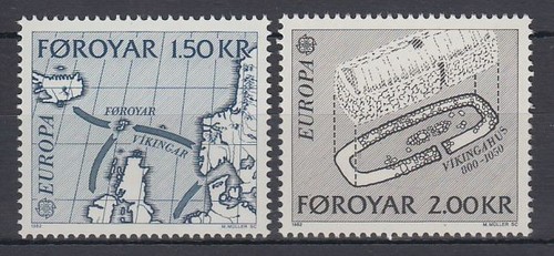 Färöer 1982 mi 70 71 - färöer, mi.70/71