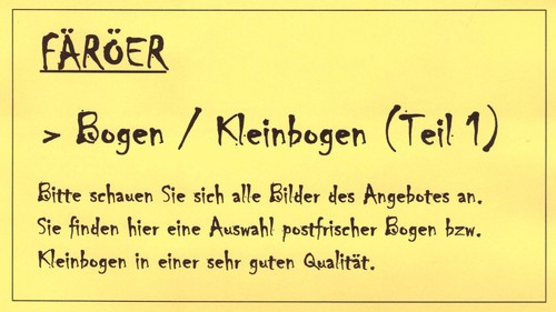 Färöer auswahl von - fÄrÖer, **